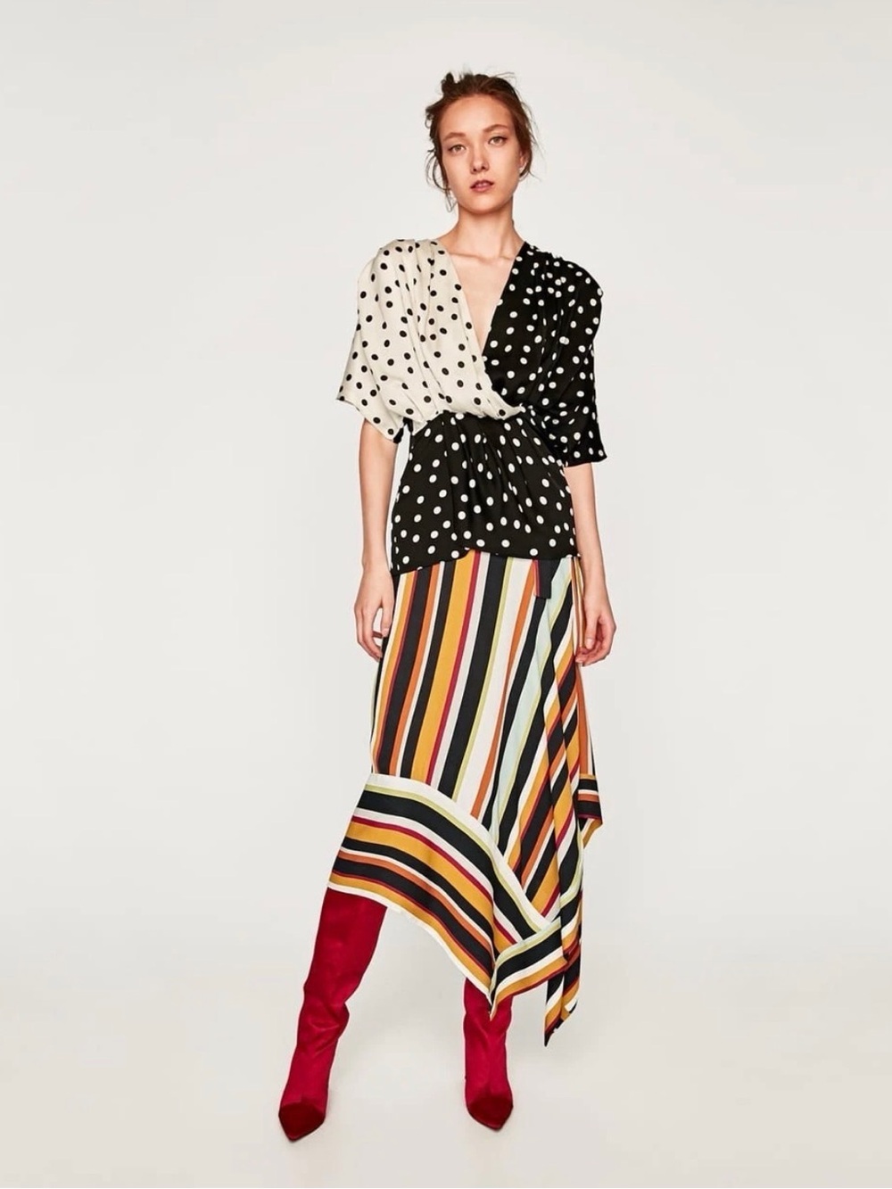 Zara Polka dot Top